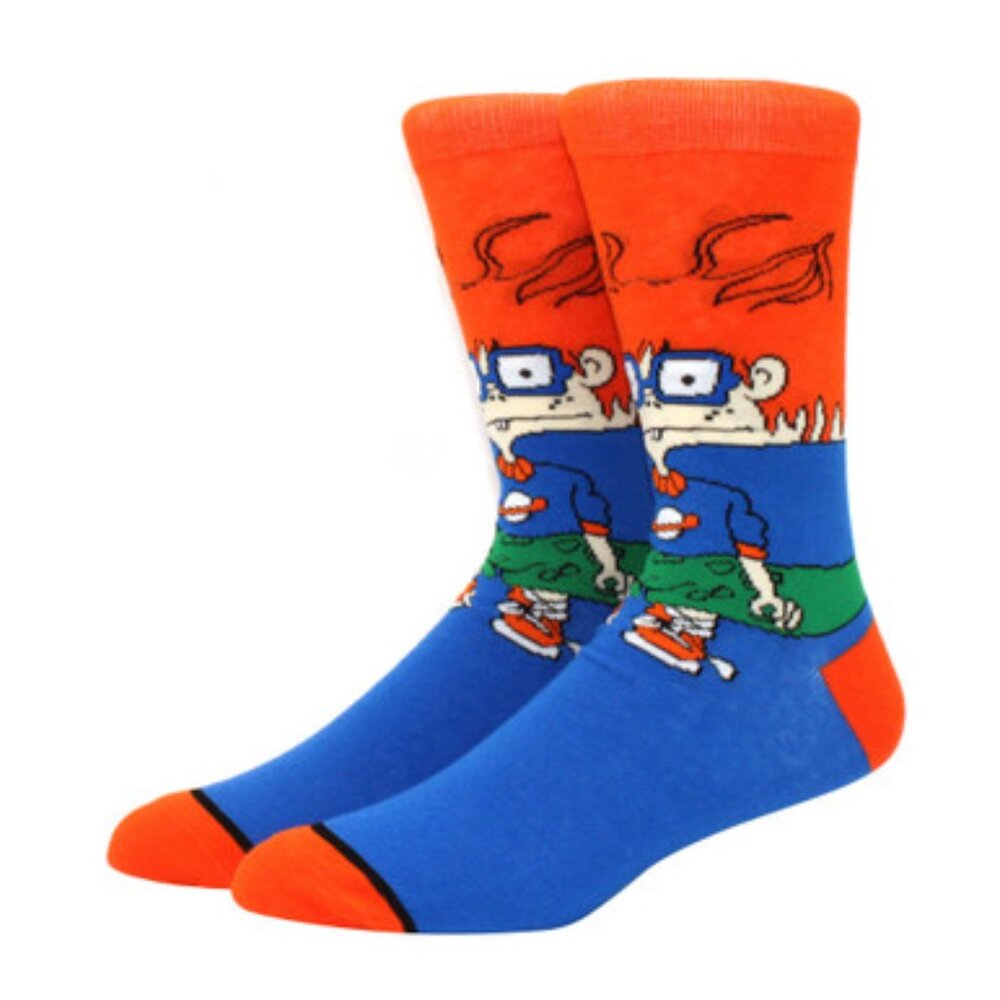 Rugrats Chuckie Crew Socks for Men - Funny Cartoon Socks - Man, Menswear